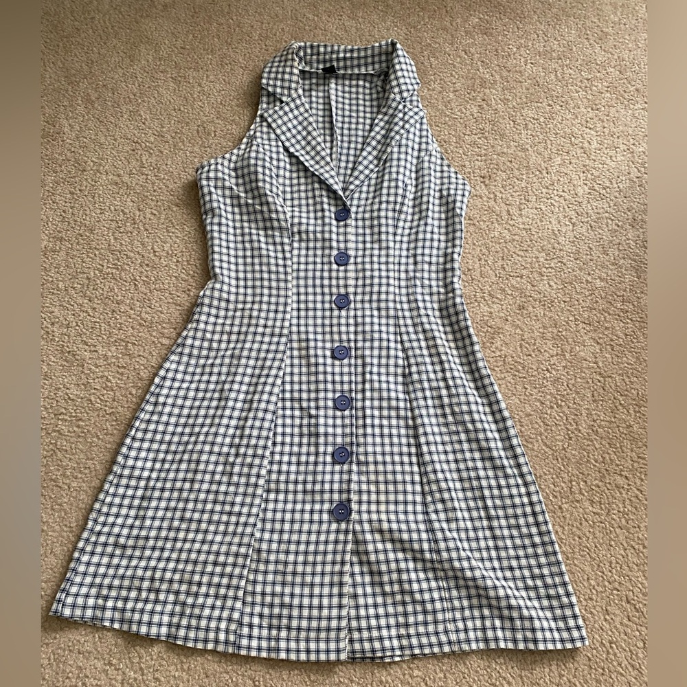 Vintage inspired button up collared dress